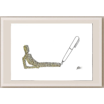 Hüseyin Üzüm 29x21cm Orijinal Karikatür BOD06706