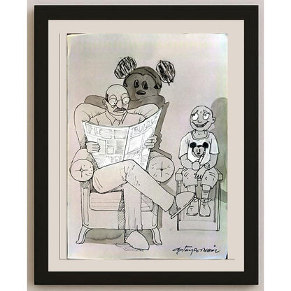 Oktay Bingöl 35x25cm Orijinal Karikatür BOD06708