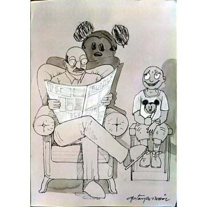 Oktay Bingöl 35x25cm Orijinal Karikatür BOD06708