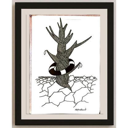 Ümit Akkoca 35x25cm Orijinal Karikatür BOD06715