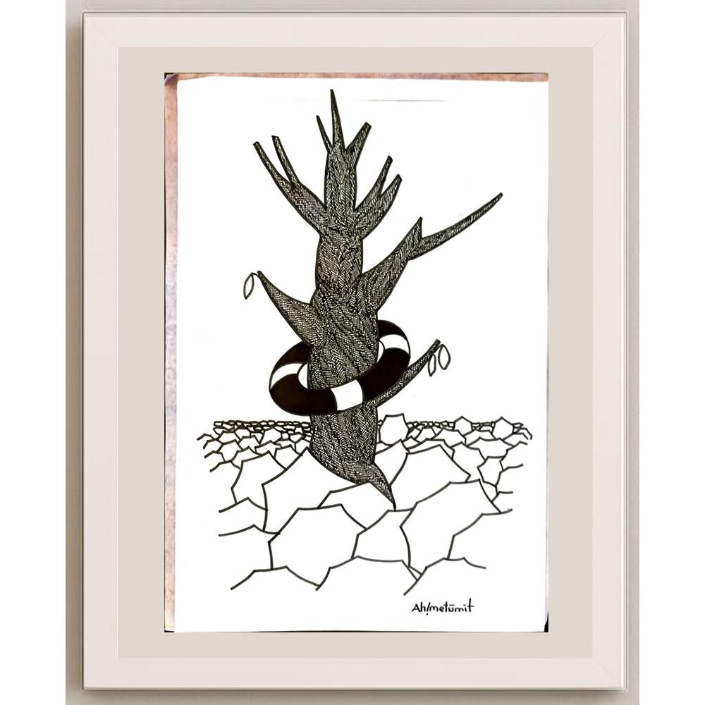 Ümit Akkoca 35x25cm Orijinal Karikatür BOD06715