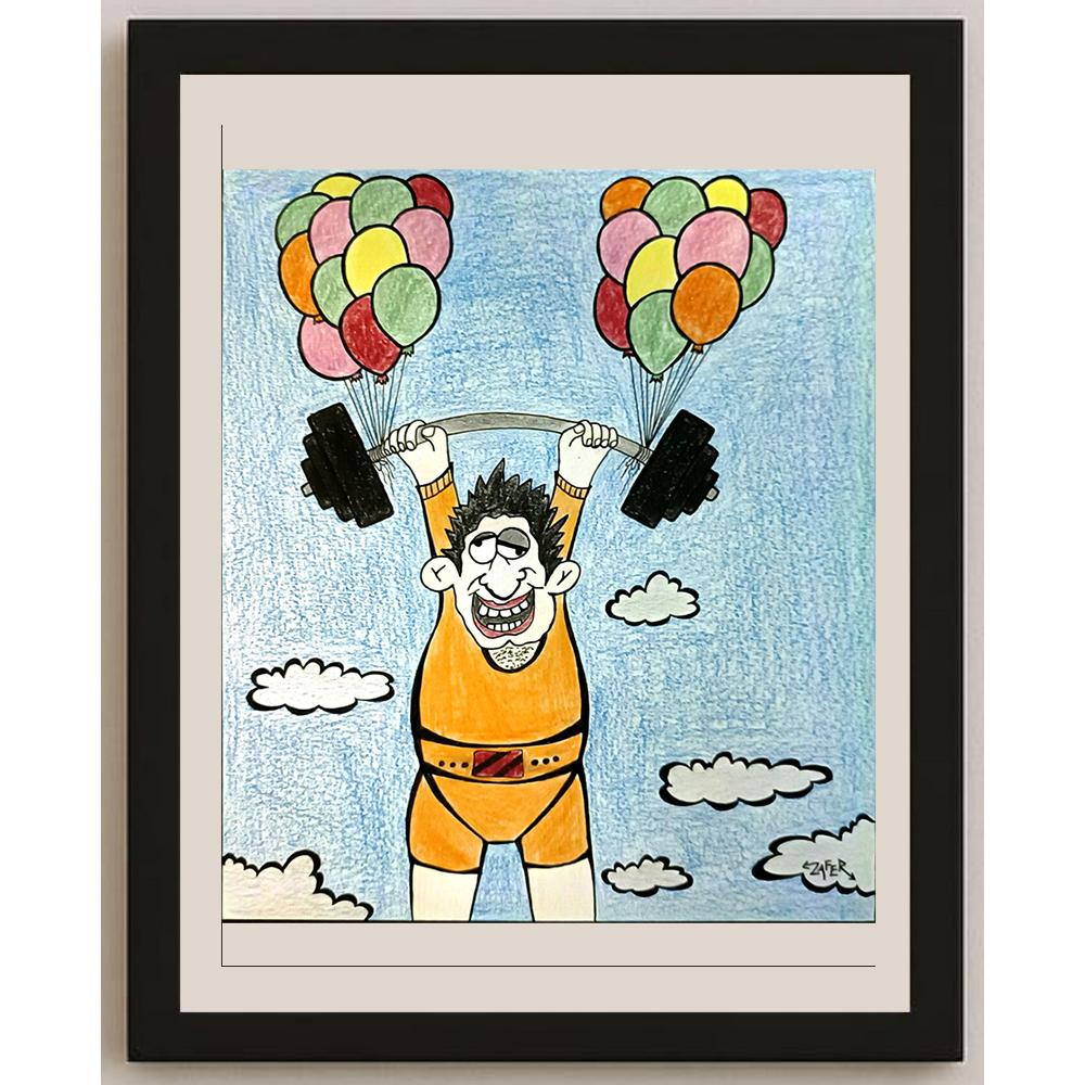 Zafer Dilekçi 25x21cm Orijinal Karikatür BOD06722