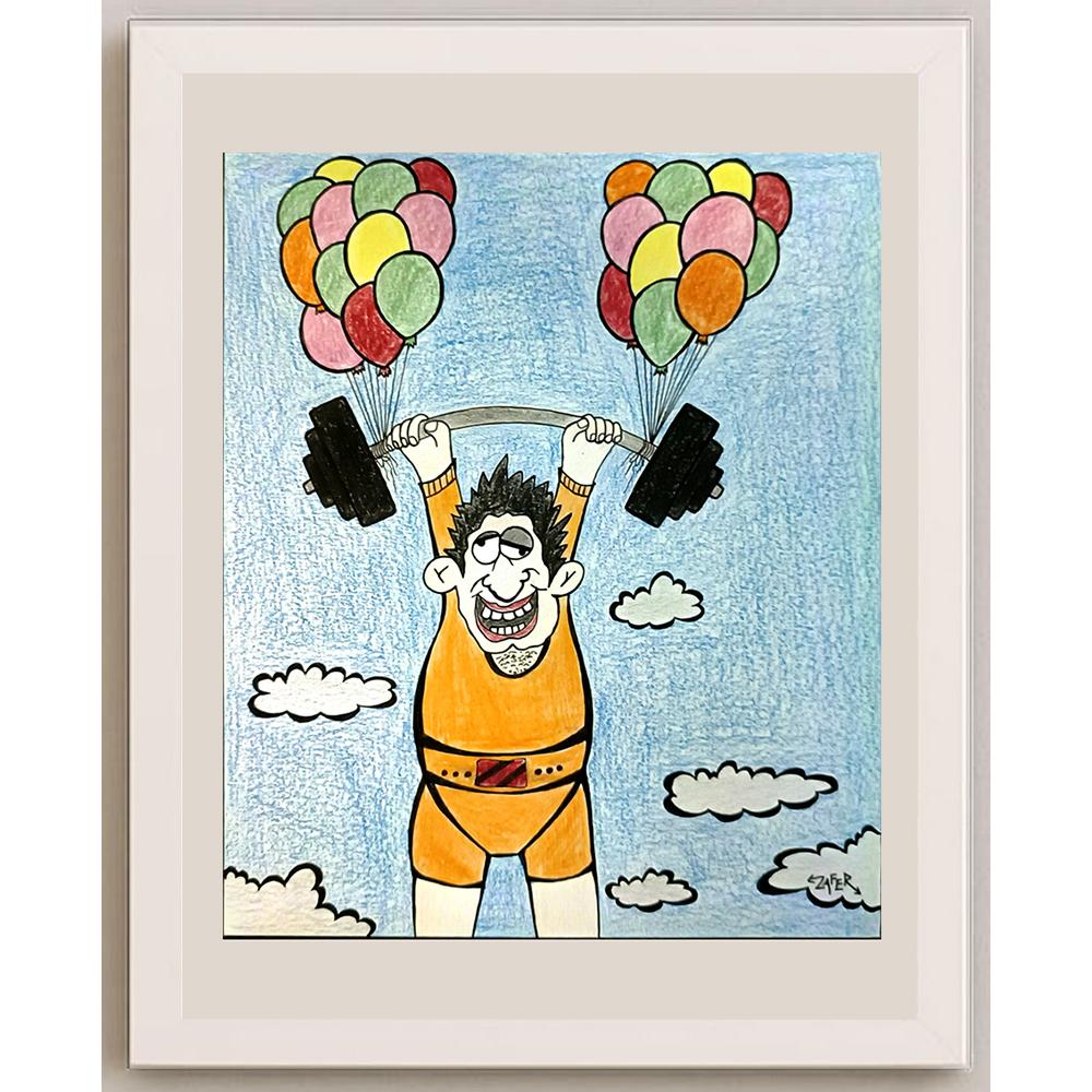 Zafer Dilekçi 25x21cm Orijinal Karikatür BOD06722
