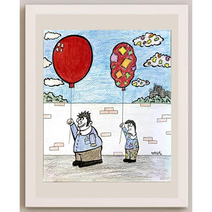 Zafer Dilekçi 25x21cm Orijinal Karikatür BOD06724