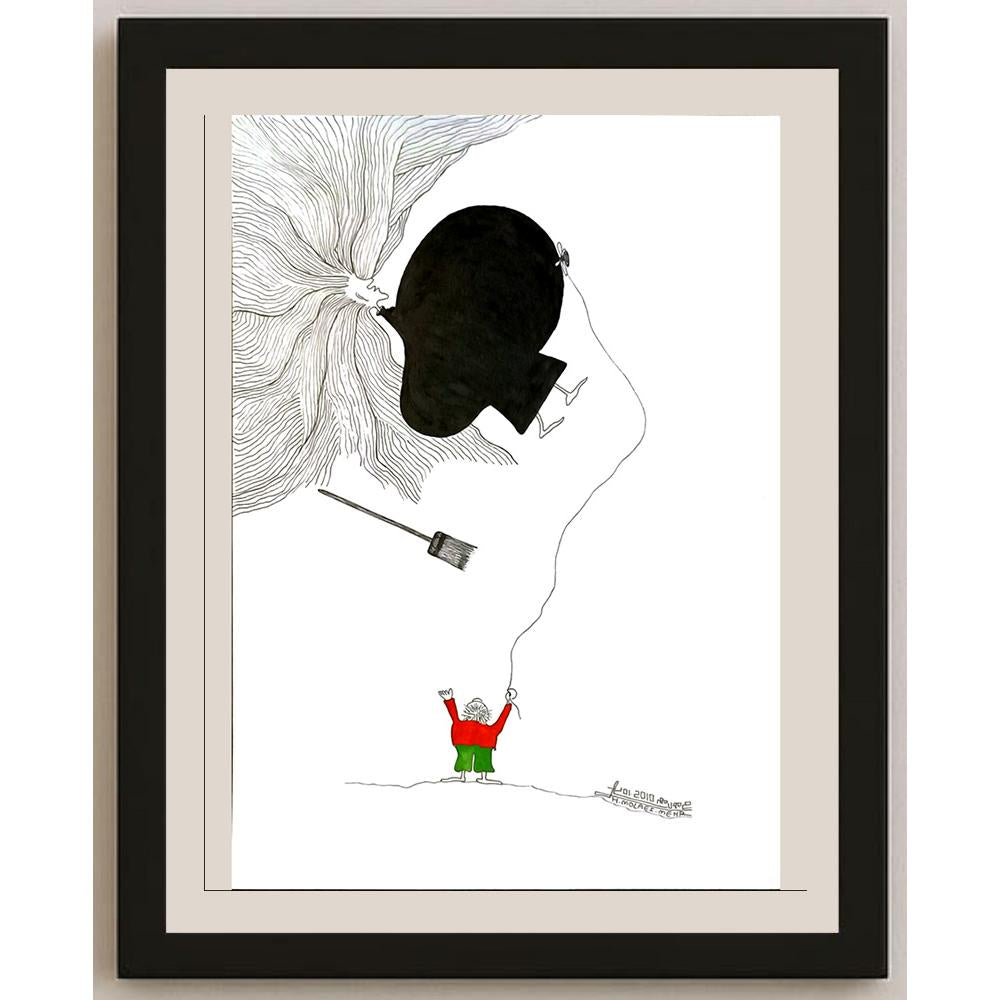 Hamed Molei Mehr 29x21cm Orijinal Karikatür BOD06740