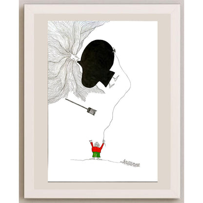 Hamed Molei Mehr 29x21cm Orijinal Karikatür BOD06740