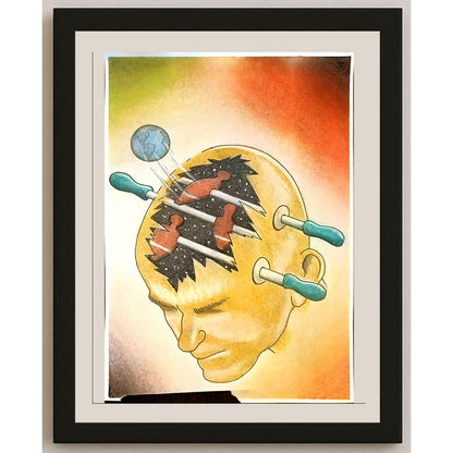 Ümit Müfit Dinçay 29x21cm Orijinal Karikatür BOD06742