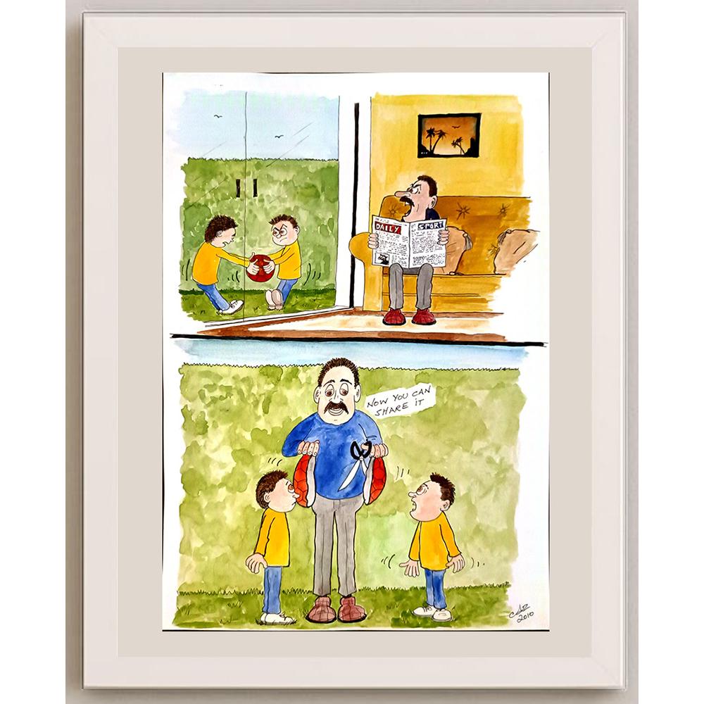 Alan Wright 29x21cm Orijinal Karikatür BOD06744