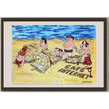 Marian Lupu 29x21cm Orijinal Karikatür BOD06748