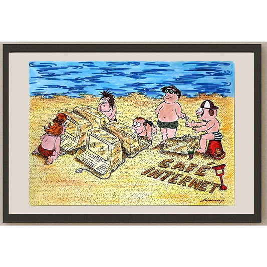Marian Lupu 29x21cm Orijinal Karikatür BOD06748
