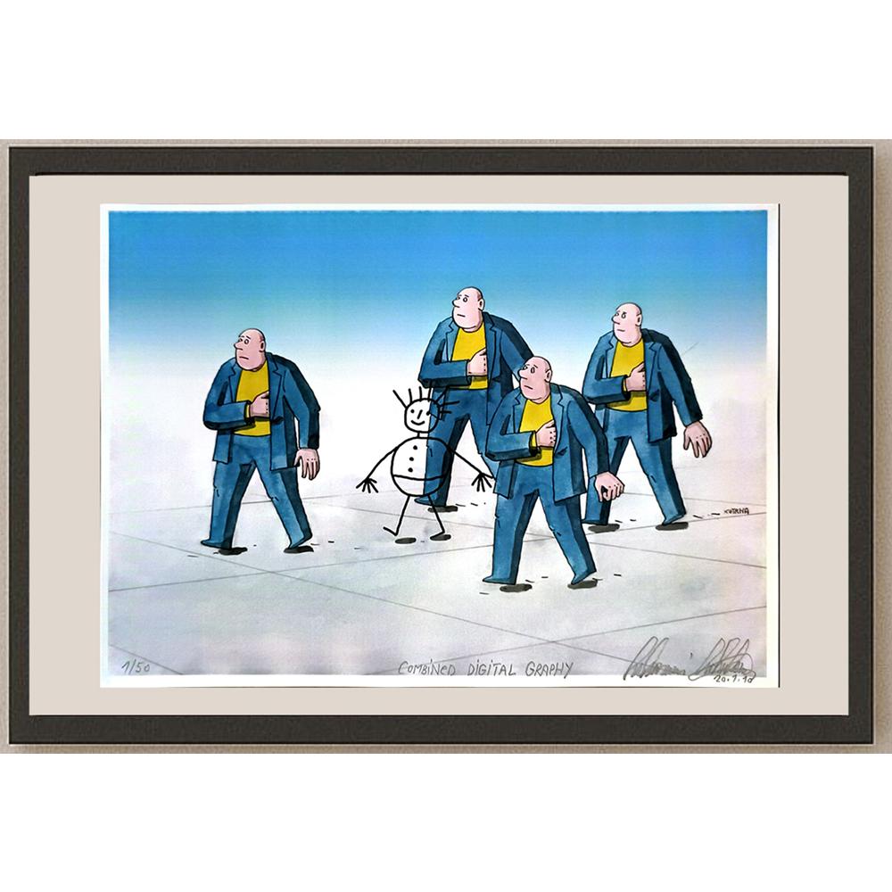 Lubomir Kotrha 29x21cm Orijinal Karikatür BOD06753