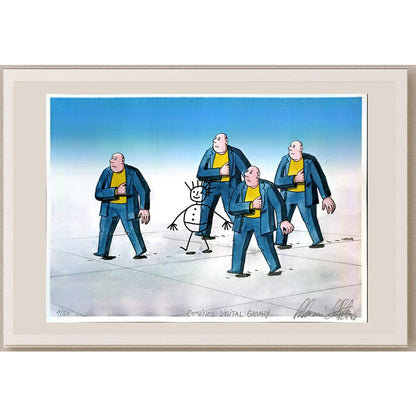 Lubomir Kotrha 29x21cm Orijinal Karikatür BOD06753