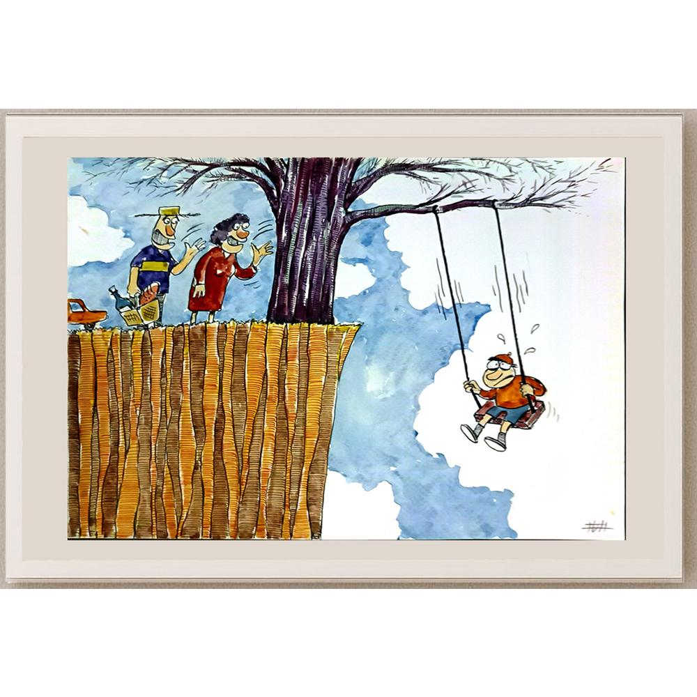 Mohsen Zarifian 29x21cm Orijinal Karikatür BOD06755