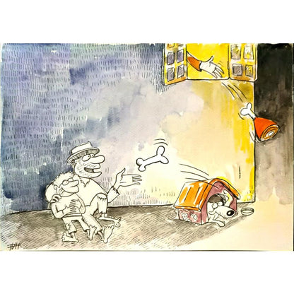 Mohsen Zarifian 29x21cm Orijinal Karikatür BOD06757