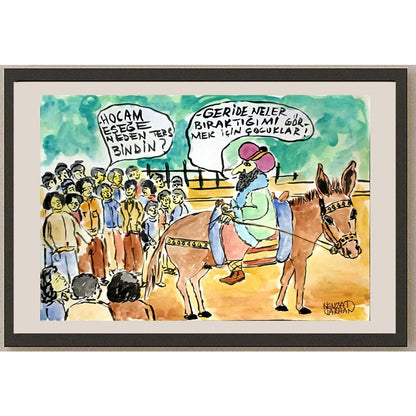 Nevzat Varhan 29x21cm Orijinal Karikatür BOD06760
