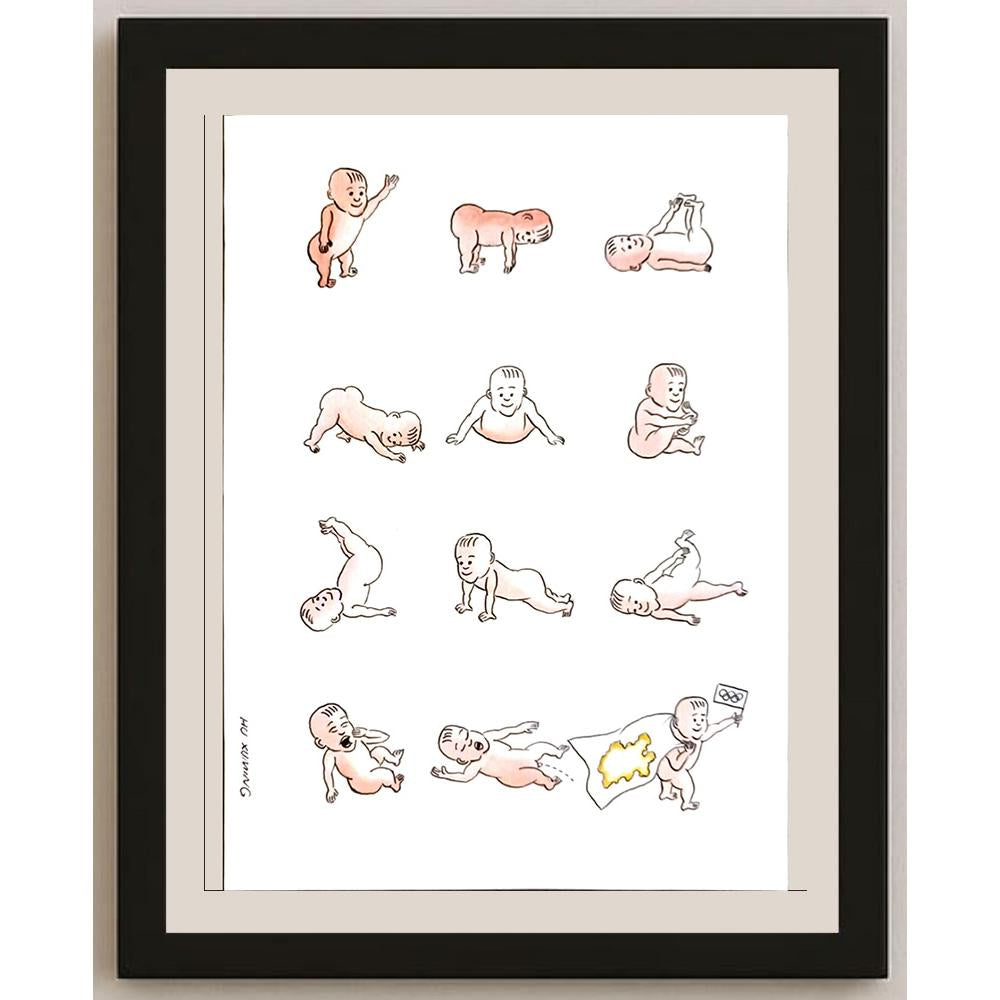 Hu Xuming 29x21cm Orijinal Karikatür BOD06769