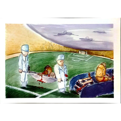 Amin Roshanpour 29x21cm Orijinal Karikatür BOD06780