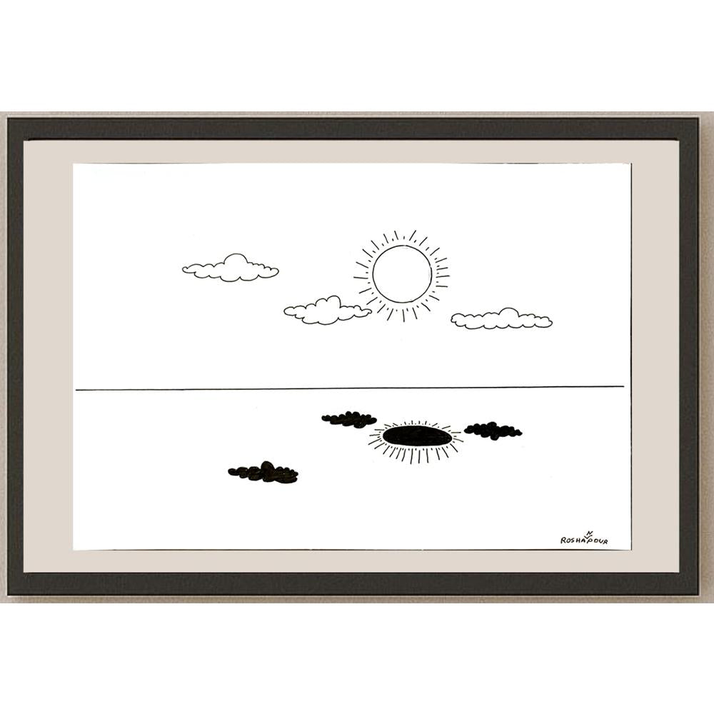 Amin Roshanpour 29x21cm Orijinal Karikatür BOD06781