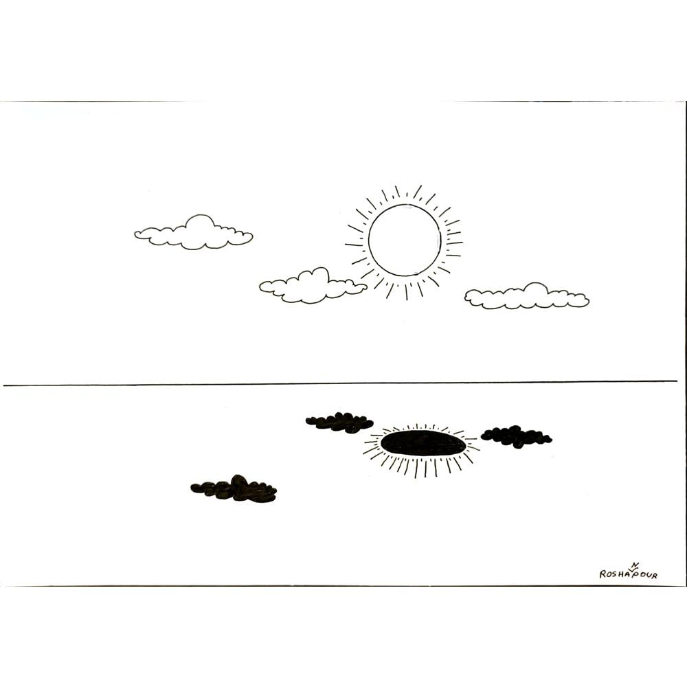 Amin Roshanpour 29x21cm Orijinal Karikatür BOD06781