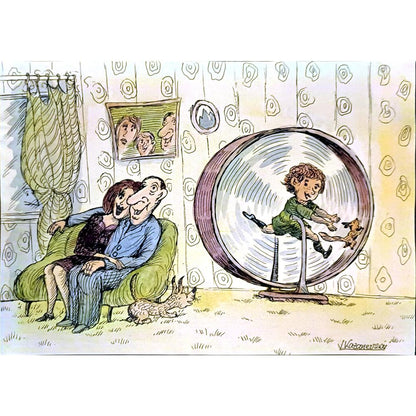 Vladimir Kazanevsky 29x21cm Orijinal Karikatür BOD06783