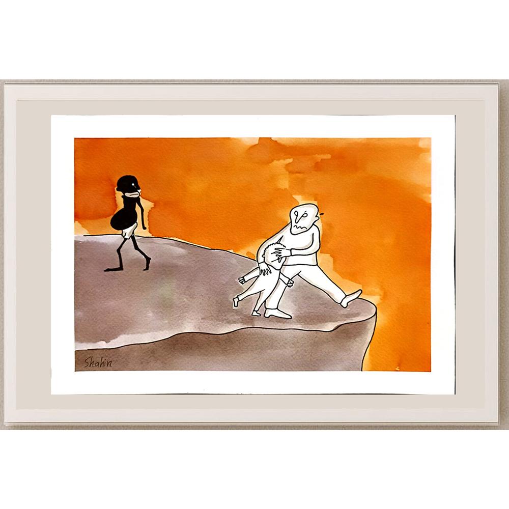 Shahin Kalantary 29x21cm Orijinal Karikatür BOD06785