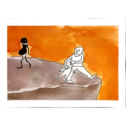 Shahin Kalantary 29x21cm Orijinal Karikatür BOD06785