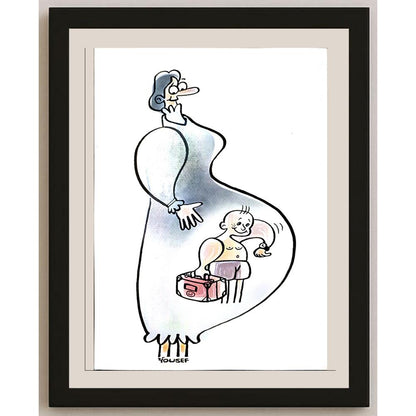 Seyed Yousef Rahimi 29x21cm Orijinal Karikatür BOD06790
