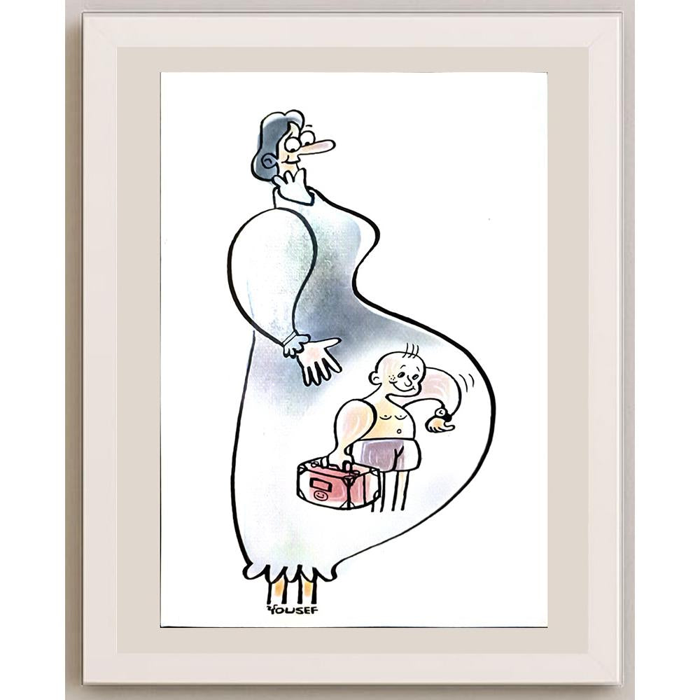 Seyed Yousef Rahimi 29x21cm Orijinal Karikatür BOD06790