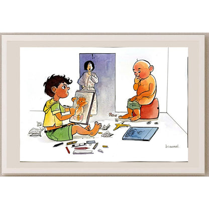 Biswal 29x21cm Orijinal Karikatür BOD06791
