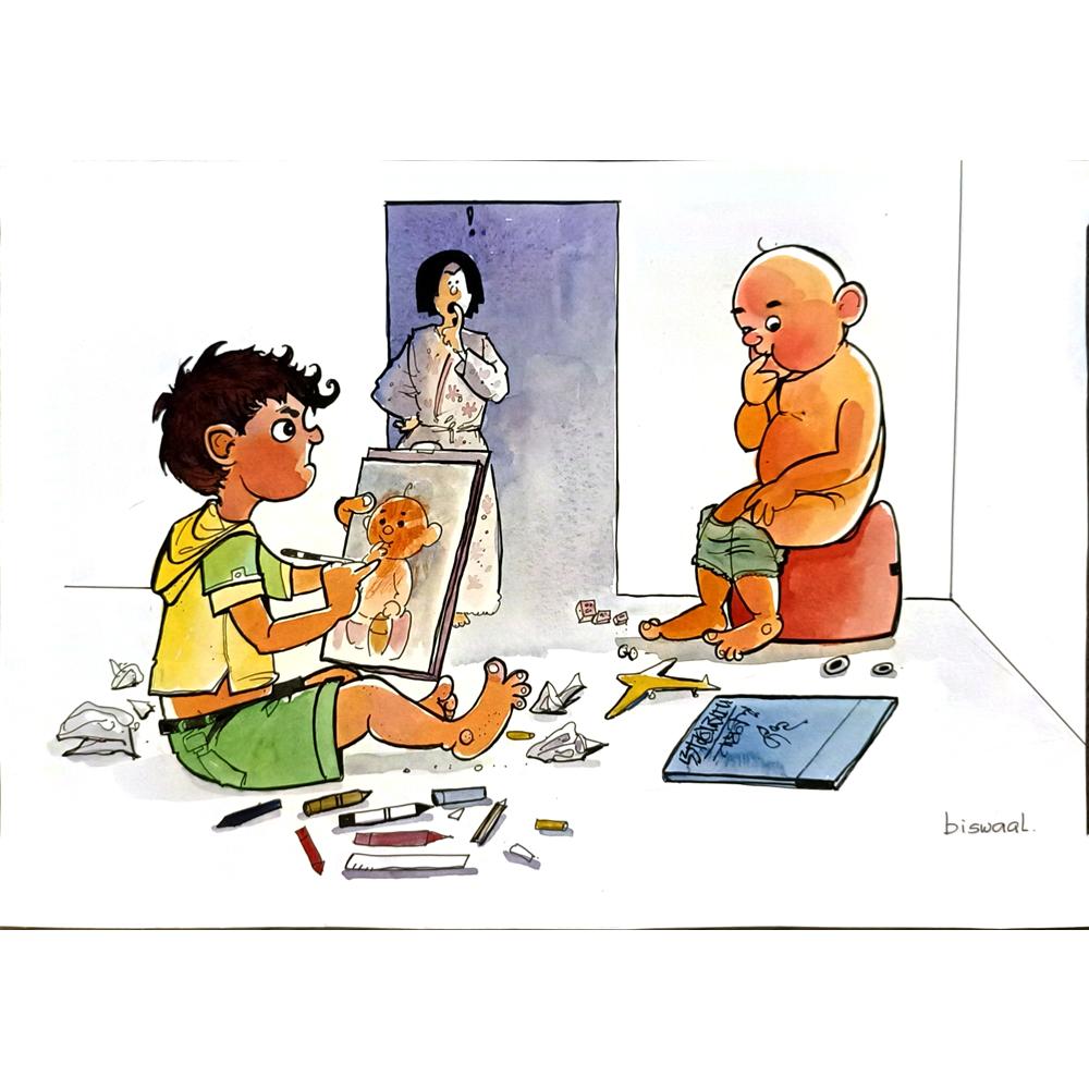Biswal 29x21cm Orijinal Karikatür BOD06791