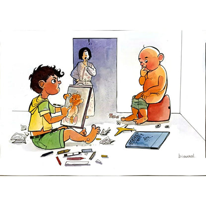 Biswal 29x21cm Orijinal Karikatür BOD06791