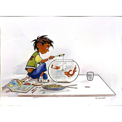 Biswal 29x21cm Orijinal Karikatür BOD06792