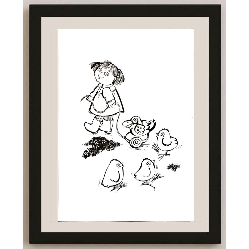 Darina Klickoval 29x21cm Orijinal Karikatür BOD06795