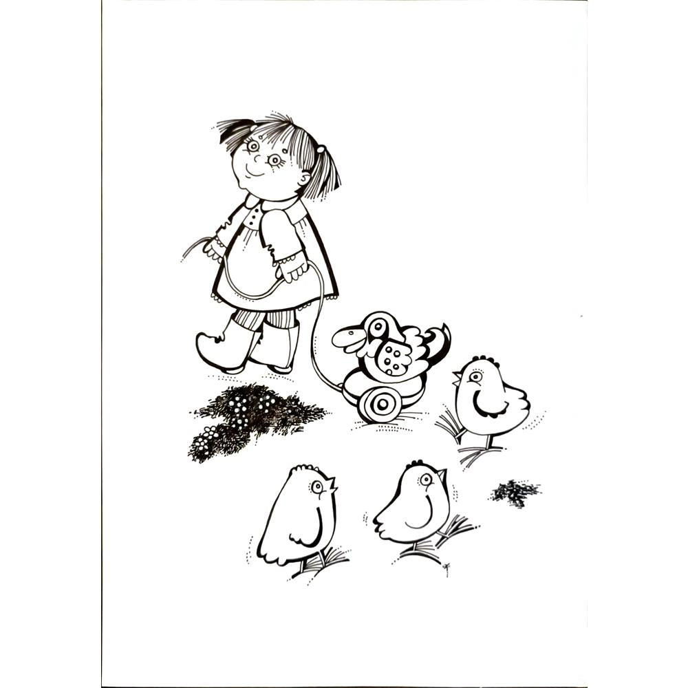 Darina Klickoval 29x21cm Orijinal Karikatür BOD06795