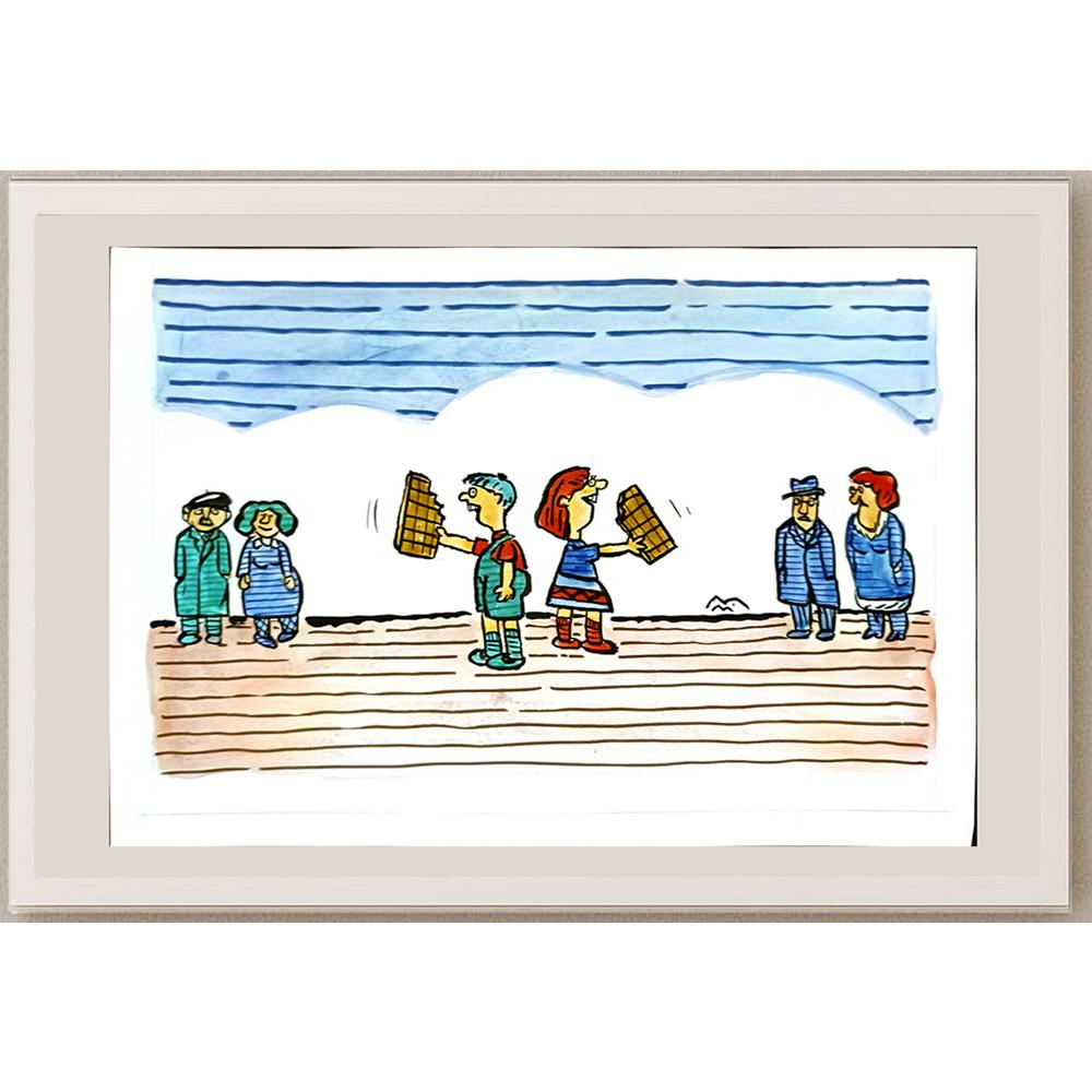 Mileta Miloradovic 29x21cm Orijinal Karikatür BOD06803