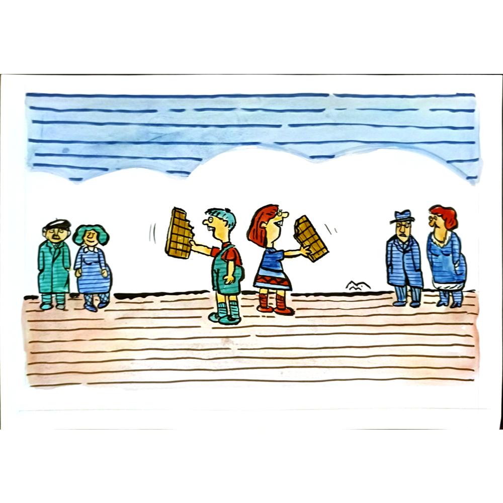 Mileta Miloradovic 29x21cm Orijinal Karikatür BOD06803