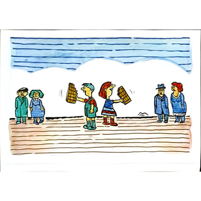 Mileta Miloradovic 29x21cm Orijinal Karikatür BOD06803