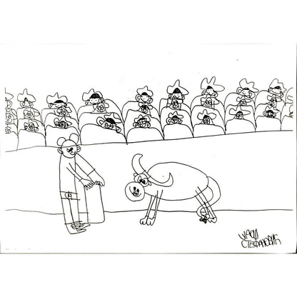 Uros Stefanovic 29x21cm Orijinal Karikatür BOD06809