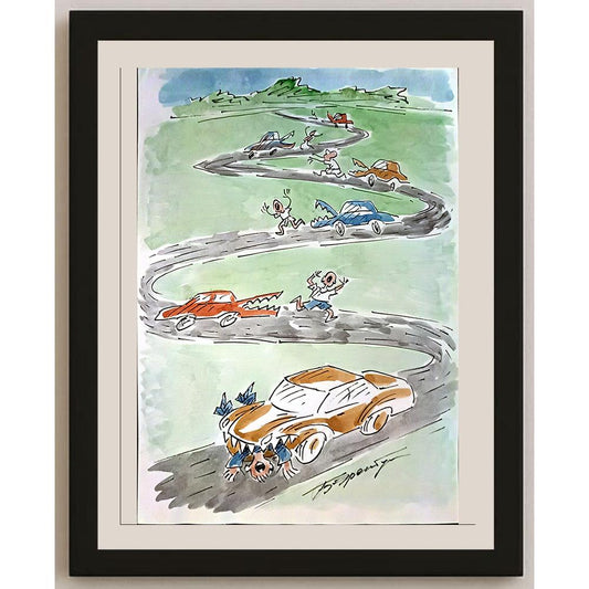 Boris Erenburg 29x21cm Orijinal Karikatür BOD06818