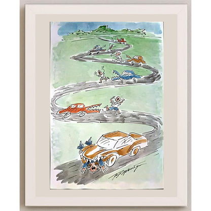 Boris Erenburg 29x21cm Orijinal Karikatür BOD06818