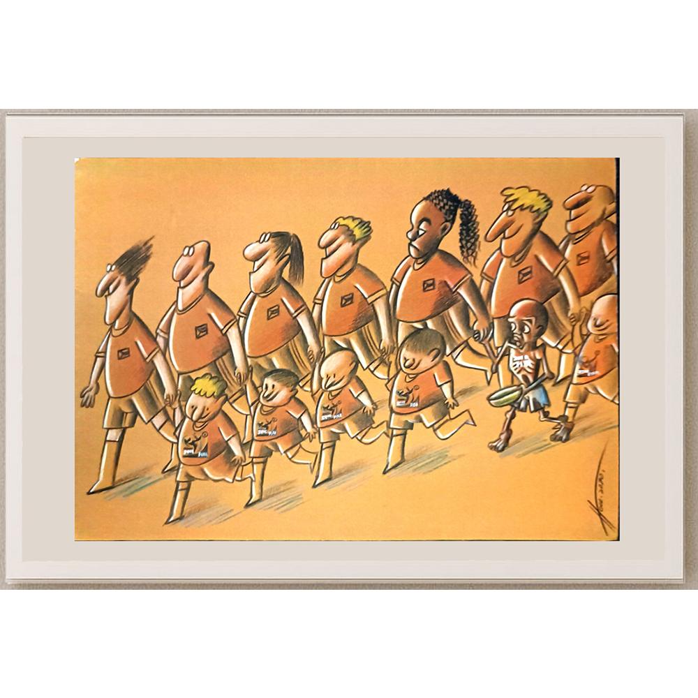 Xiao Qiang Hou 29x21cm Orijinal Karikatür BOD06819