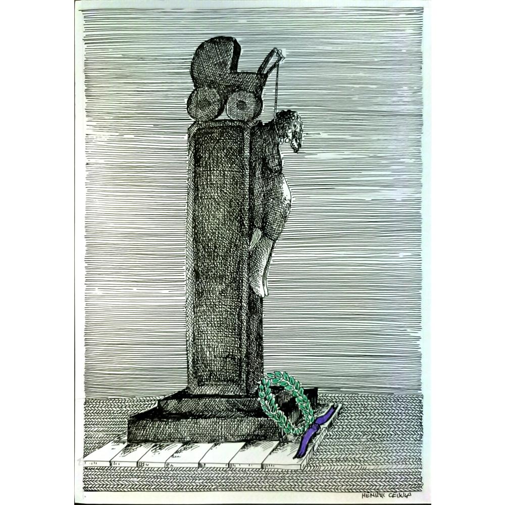 Henryk Cebula 29x21cm Orijinal Karikatür BOD06822