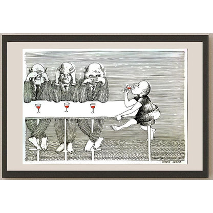 Henryk Cebula 29x21cm Orijinal Karikatür BOD06823