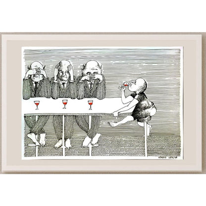 Henryk Cebula 29x21cm Orijinal Karikatür BOD06823
