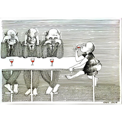 Henryk Cebula 29x21cm Orijinal Karikatür BOD06823