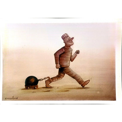 Amin Roshanpour 43x30cm Orijinal Karikatür BOD06831