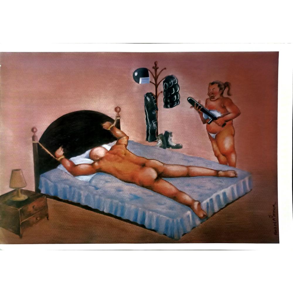Amin Roshanpour 43x30cm Orijinal Karikatür BOD06835