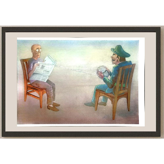 Amin Roshanpour 43x30cm Orijinal Karikatür BOD06839