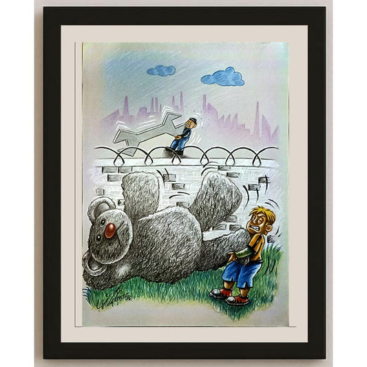 Azem Yılmaz 43x30cm Orijinal Karikatür BOD06840