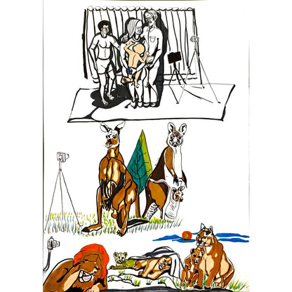 Ali Fuat Aktaş 43x30cm Orijinal Karikatür BOD06842